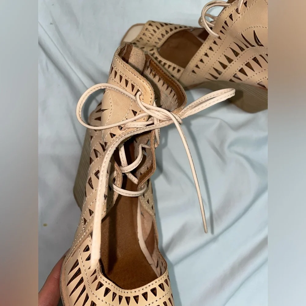 Jeffrey Campbell Lace-Up Rodillo Wedges Women’s Size 8 Coastal Cowgirl Western